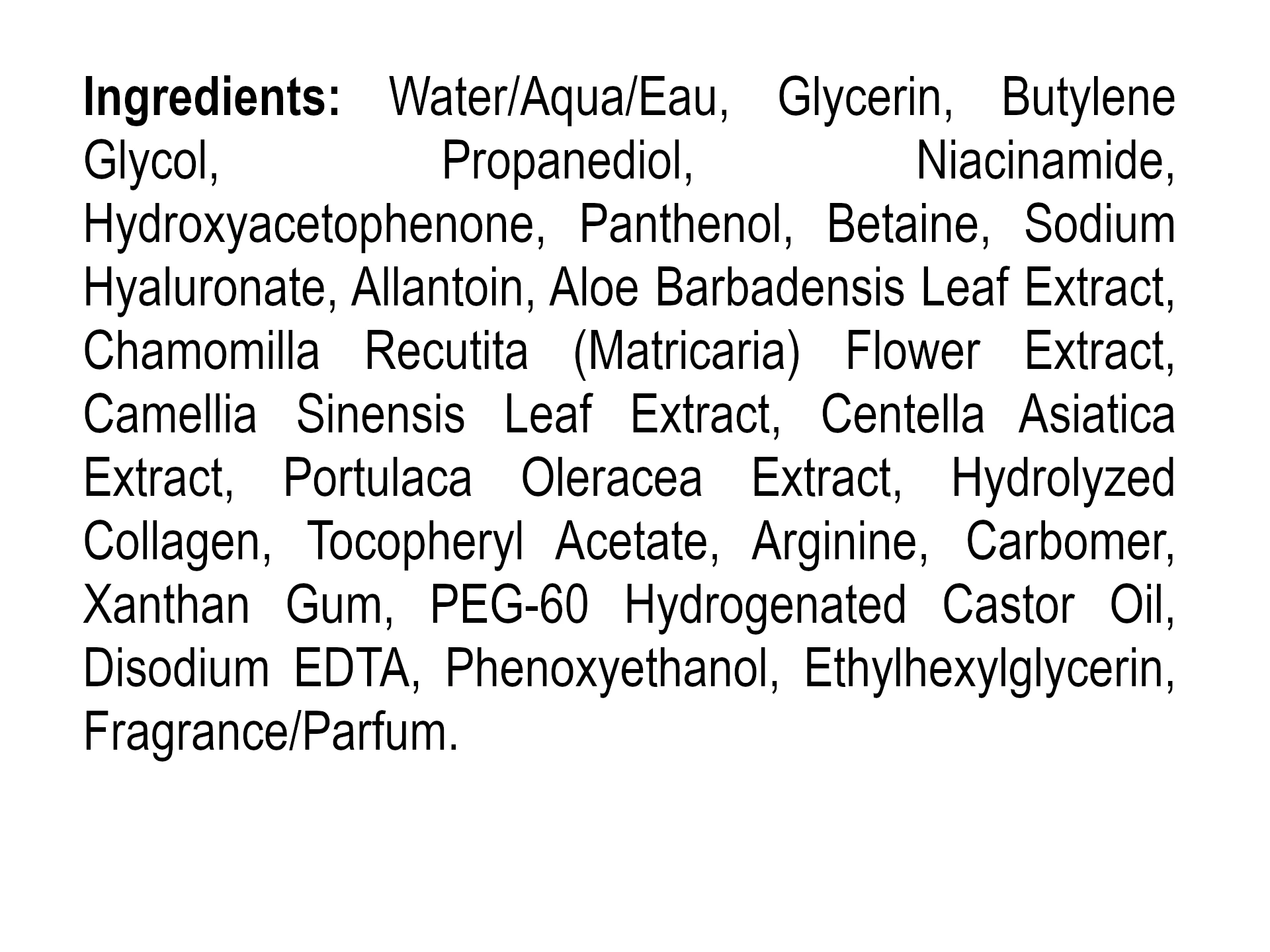 Face Mask Sheet ingredient image