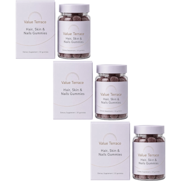 Value Terrace 3 Hair, Skin & Nails Gummies