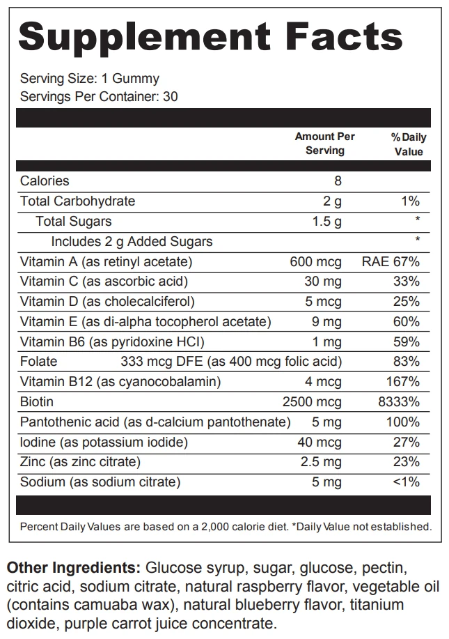 Hair, Skin & Nails Gummies ingredient image